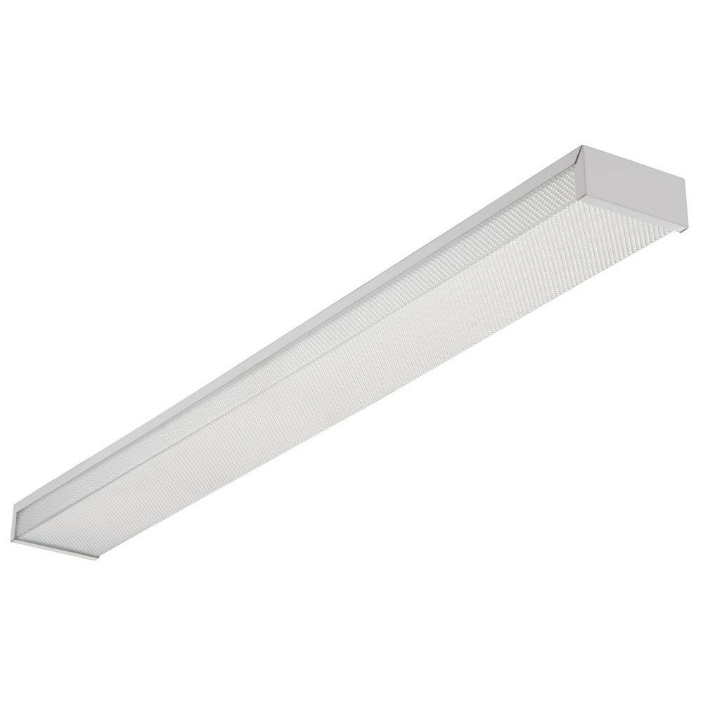 4 ft. 2 Light White Fluorescent Narrow End Utility Light 127N4C